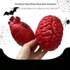 Реалистичный Страшный Хэллоуинский Розыгрыш-Реквизит: Искусственное сердце и мозг для декора дома с привидениями, бара или квест-комнаты