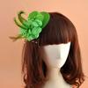 1 шт. Жемчужный декор из бисера, Перья, Цветок, Головной убор для девочки, Аксессуары для волос, Шляпка-фасинатор, Детские заколки для волос