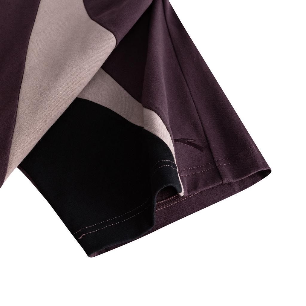 Anta Повседневная универсальная футболка свободного кроя из трикотажа для пар из баскетбольной серии Kyrie, унисекс, топ, малиново-розово-коричневый 972611101-3