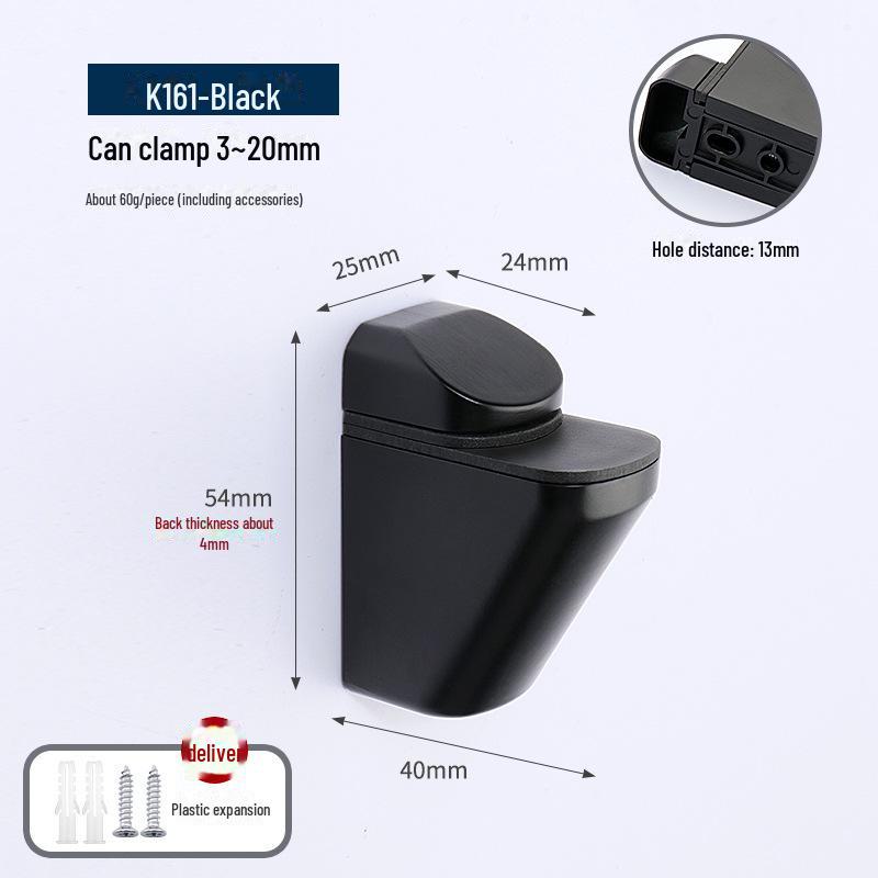 F-образный зажим для стекла Duckbill для ванной комнаты/кухни