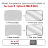 Sun Shade For Tesla Model 3 Highland 2019-2026 Side Window Privacy Sunshade Skylight Blind Sunroof Shading Net Front Windshield