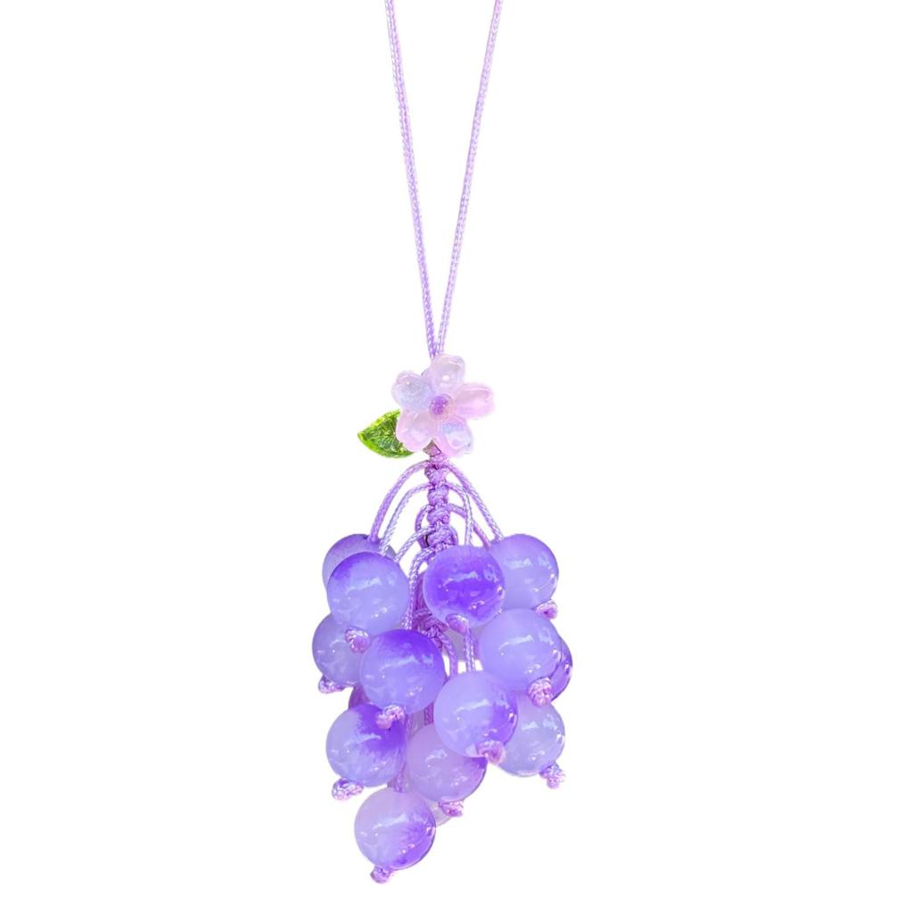 Grape Pendant Gradient Charm: Car Bag Ornament & Cultural Scenic Gift In Resin