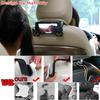 Car Seat Headrest Hooks - Cute Cartoon Cat Hook Vehicle Hanger For Purses, Bags, Coats, Umbrellas Holder (2Pc Black)