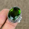 Peridot Genstone Handmade 925 Sterling Silver Jewelry Ring Size 8 KKG-454