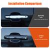 Glossy Black Exterior Outside Door Handle Cover For Cadillac Escalade 2007-2014