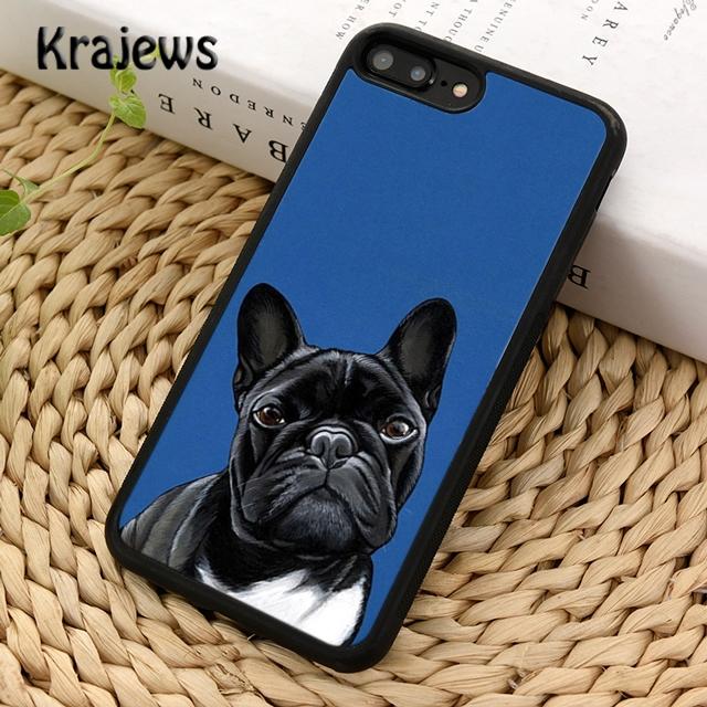 Krajews Французский бульдог забавный мягкий чехол для телефона iPhone 14 6s 7 8 plus XR XS 11 12 13 pro max Samsung Galaxy S21 S22ultra