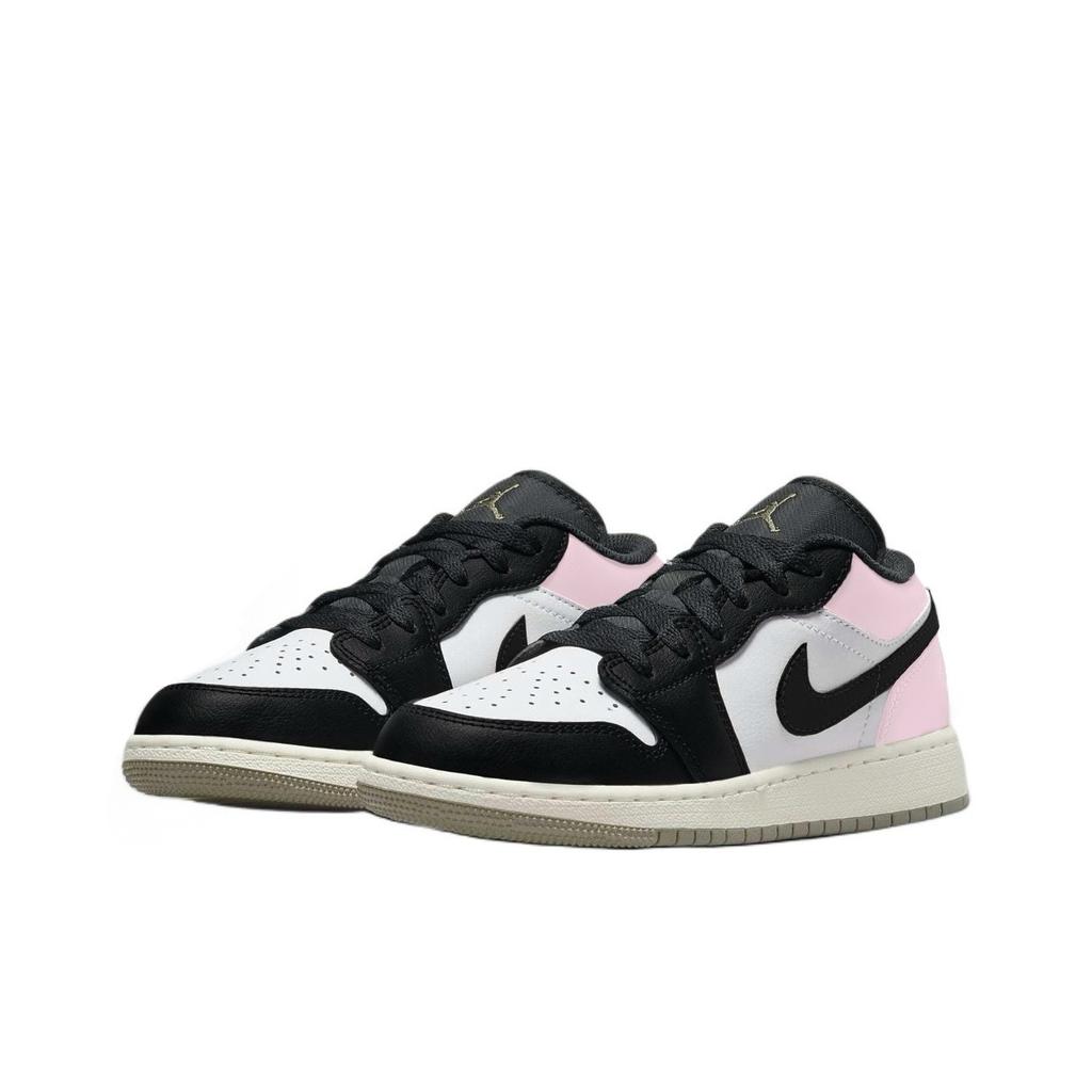 Jordan Air Jordan 1 Вишневый Цвет Розовый Кожа Устойчивая к истиранию Низкие Баскетбольные Кроссовки Унисекс Розовый 553558-092(Команда1119-)