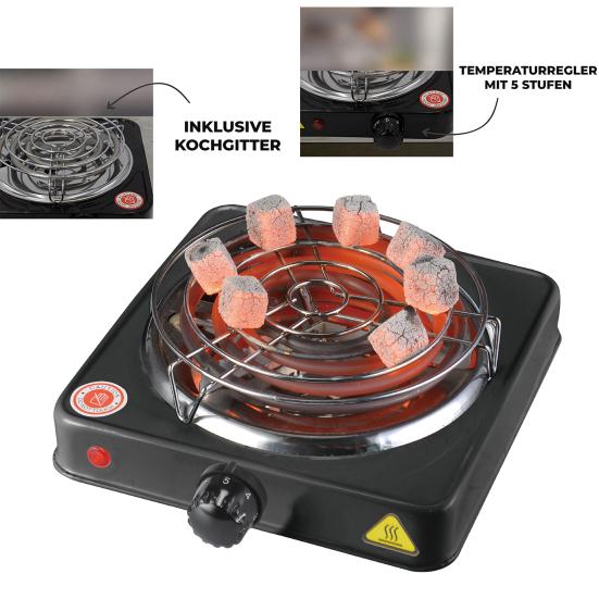 1000W Countertop Single Coiled Burner Electric Hot Plate Overheating Protection Easy To Clean Portable Electric Single Burner