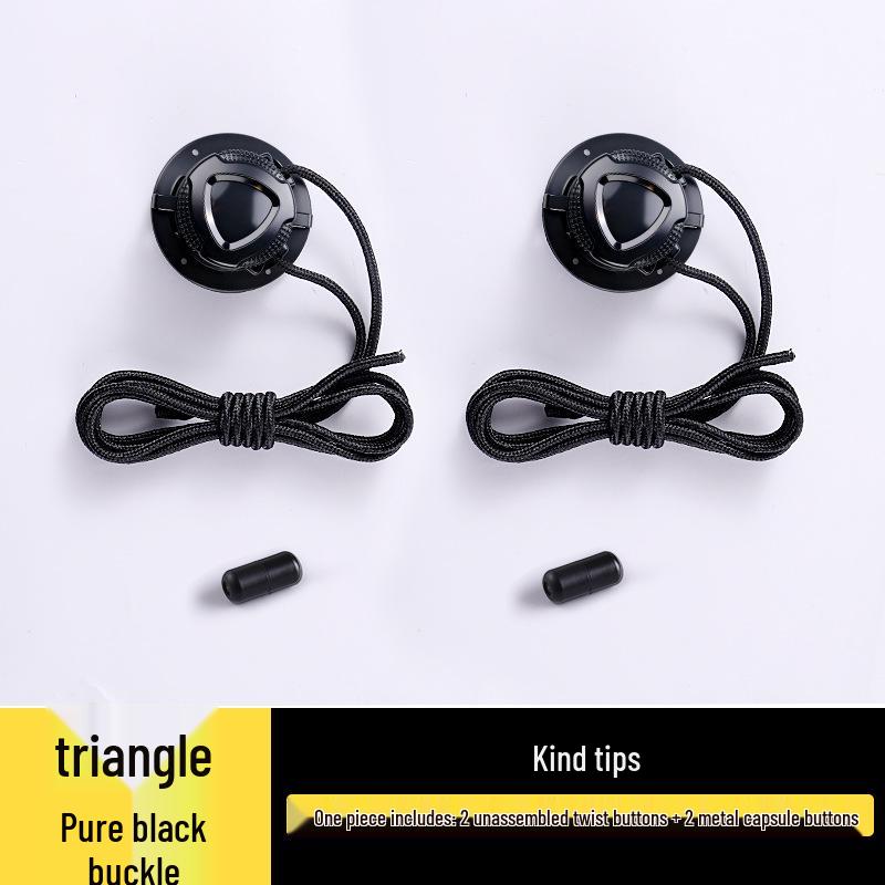 Спортивные кроссовки с вращающейся кнопкой, ленивые, без шнурков, для бега, с толстыми черно-белыми шнурками