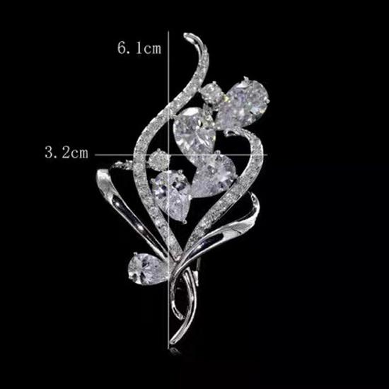 Элегантная блестящая брошь-тюльпан - Классическая бутоньерка для пальто и костюмов