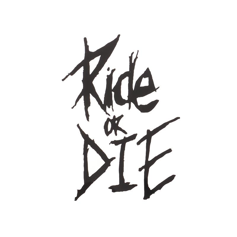 1pc Bike Frame Sticker Ride Or Die Top Tube Sticker Decorative Bicycle Decals Frame Stickers Bike Stickers Bike Decal