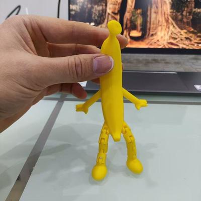 3D-печатная фигурка банана, подвижные ноги, игрушка-непоседа, мультяшные суставы, банан с подвижным фруктом, настольное украшение