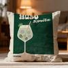 Popular H-Hhugo spritz cocktailed Cushion Cover Soft Washable Pillow Case Multi-Scene for Couch Bed Travel Office Use