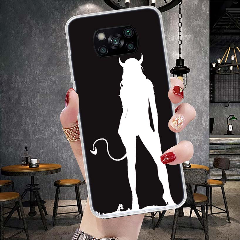 Angel Devil Sexy Girl Soft Phone Case For Xiaomi Redmi 15C 15 13C 13 Poco X5 X6 X7 F7 Ultra M7 12C 12 10 10C 9C 9A 9T 9 Fundas P