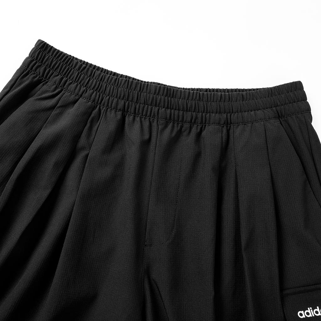 Adidas Solid Color Elastic Waist Sports Shorts Women Shorts Black JI6009