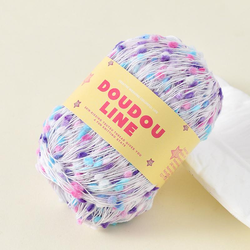 50 г/рулон Разноцветные точки разноцветные для свитера шарфа своими руками ручная вязка мягкая и удобная мохеровая пряжа радужная нить