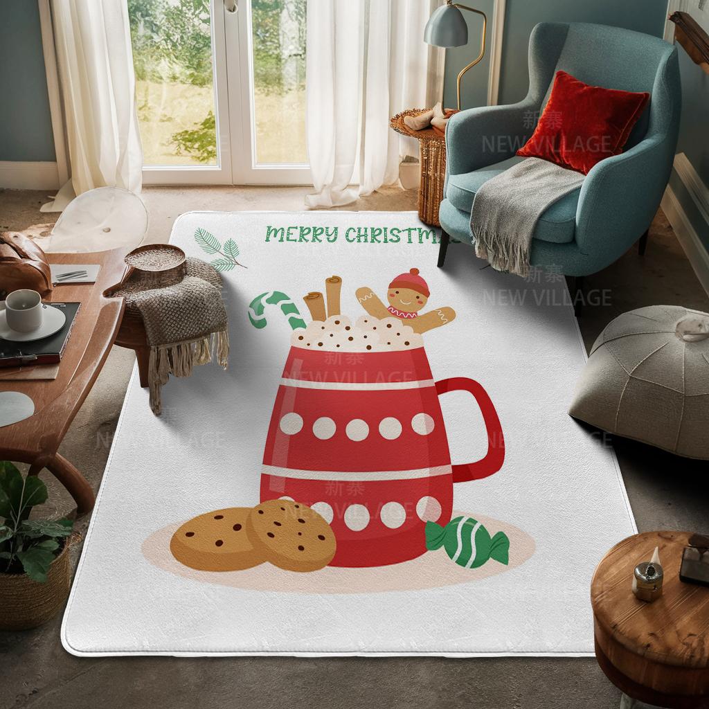 Ковер у входа в дом Домашний коврик у двери Гостиная Ванная Комната Ноги ванная комната Нескользящие коврики с водопоглощением для ванной Счастливого Рождества зима