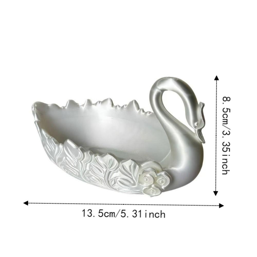 Nordic Style Swan Trinket Holder 3D Printed Key Ring Holder Sundries Storage Tray Entryway