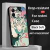 Укиё-э японская art живопись узор Чехол для телефона для Redmi Note 14 13 12 11 Pro Plus S 5G 14C A3 Мягкий черный чехол для телефона