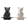 Статуэтка Воинственный Кот 3D-печатная Скульптура Кота-Самурая Причудливое Настольное Животное Украшение для Гостиной Стола Полки Подарок для Любителей Кошек Коллекционеров