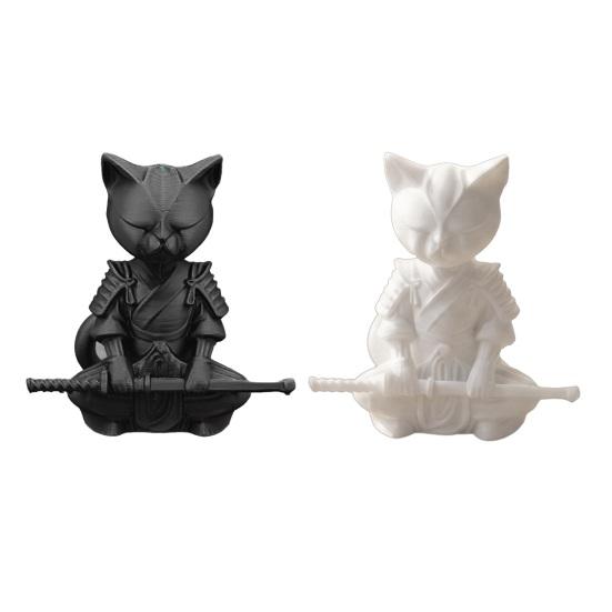 Статуэтка Воинственный Кот 3D-печатная Скульптура Кота-Самурая Причудливое Настольное Животное Украшение для Гостиной Стола Полки Подарок для Любителей Кошек Коллекционеров