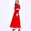 Christmas Adult Costume Red Hooded Padded Cloak Cloak Santa Claus Female Stage Performance Christmas Costume