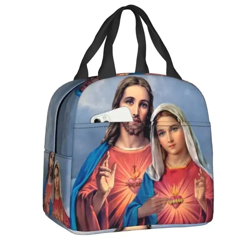Ланч-бокс с термоизоляцией «Дева Мария» для женщин, теплый, сумка-холодильник, термосумка, контейнер для еды для работы, школы, пикника, сумка-тоут