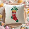 Christmas Red Socks Happy Surprise Pillow Case Pattern Printed Pillowcase for Living Room Sofa Cushion Cover  Bedroom Decor