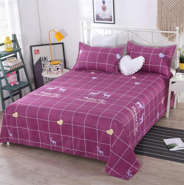 Простыня, домашний текстиль, современные плоские простыни из полиэстера и хлопка, постельное белье, покрывало размера «queen-size» (Наволочка Нужен заказ)