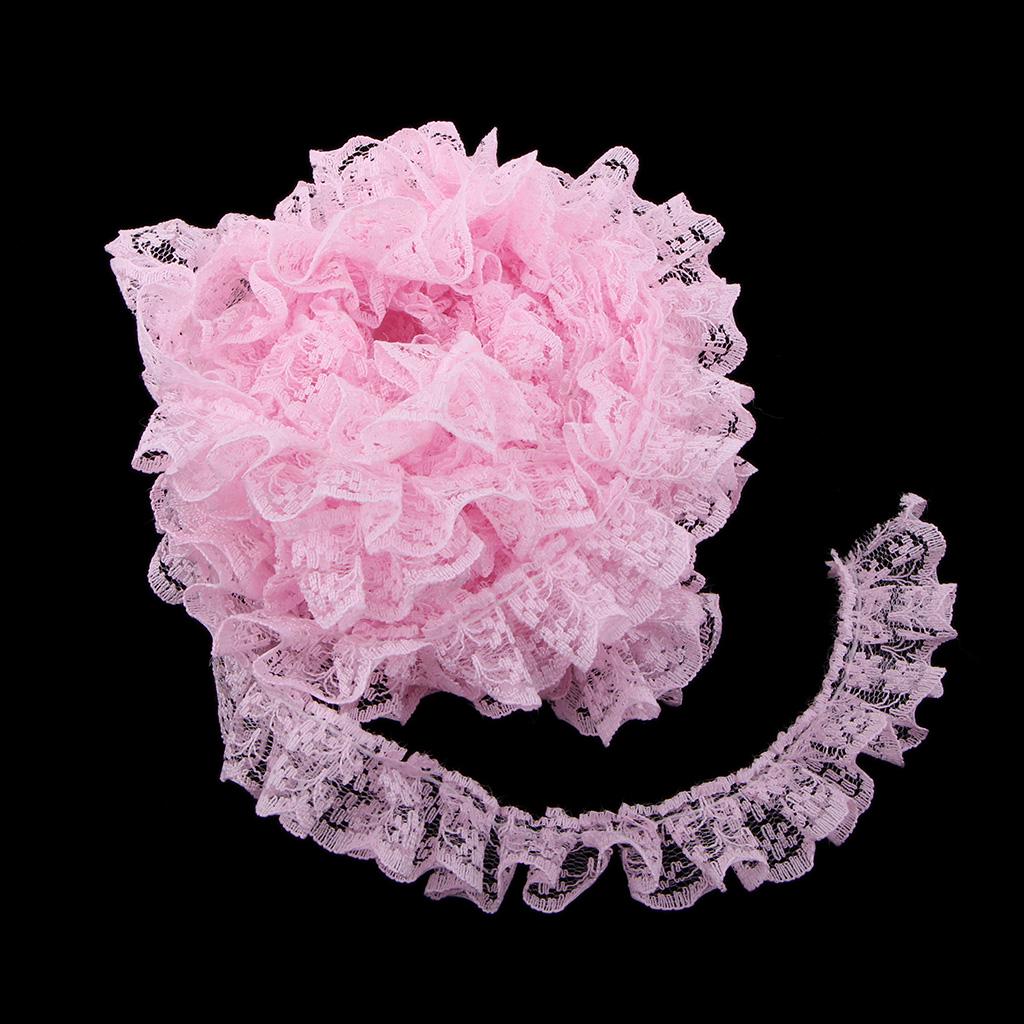 5 Yards Various Colors Ribbon Floral Elastic Lace Trim Handcraft Accessories
