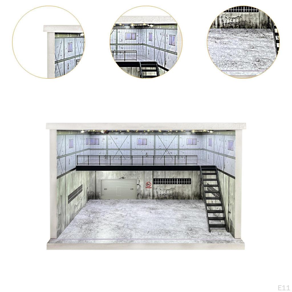 1/64 1/36 1/32 масштаб автомобильный дисплей акриловое парковочное место со светодиодной подсветкой для коллекционеров