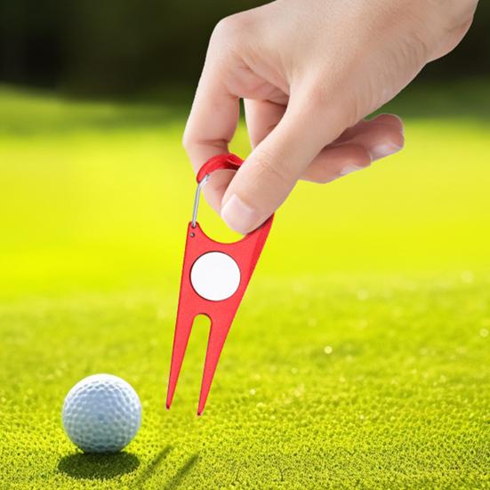 Инструмент для ремонта дырок в гольфе, алюминиевый сплав, зеленая вилка с магнитным маркером мяча, аксессуары для гольфа для мужчин и женщин, гольфистов