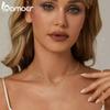 Bamoer Real 925 Sterling Silver Exquisite Sparkling Basic Chain Link Lobster Clasp Adjustable Necklace for Women