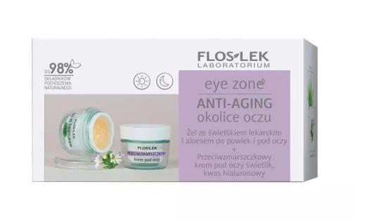 Flos-Lek Set Eye Zone Anti-Aging Eye Gel 10g + Anti-wrinkle Eye Cream 15 Ml - Long-term Validity!