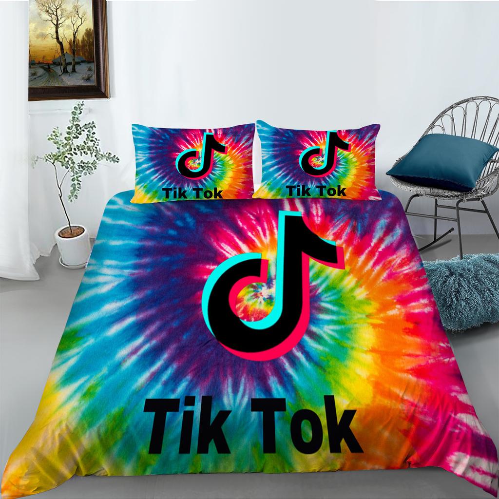 3D Digital Printed Bedding Set Colorful Pattern Duvet Cover Pillowcase AU Extra Large Full Size Bedding Set Home Decoration