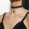 European and American Style Retro Hollow Black Lace Choker Sexy Love Necklace Choker