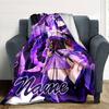 Customizable Genshin Impact2 Throw Blanket – Personalized Name, All-Season Cozy Snug Blanket, Machine Washable, Personalized Blanket