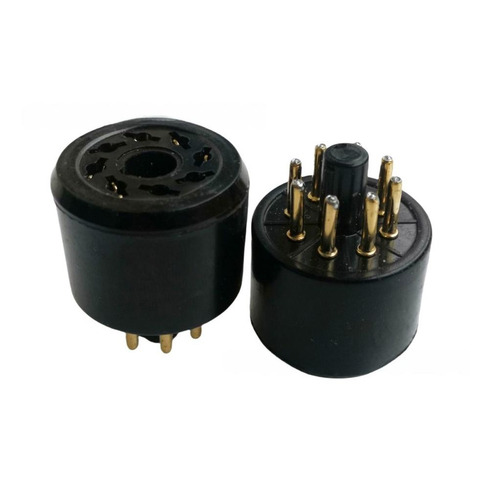 1pc For TS-8 Tube Socket 8 Pin Electrical Sockets Black Connectors For Audio Systems Accessories Easy Installation