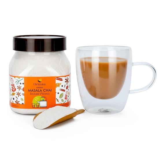 Чай Octavius Indian Masala Premix Chai Tea - банка 500 г | Чай 1 мин | Готовая чайная смесь | Растворимый чай Masala Premix | Чай Masala | Банка 500 г