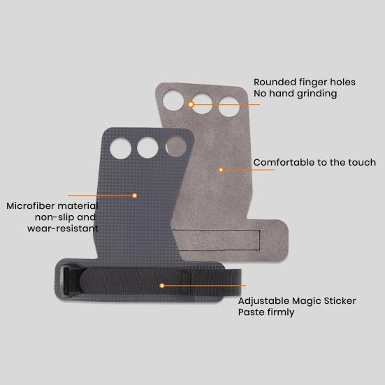 1 пара перчаток для фитнеса с тремя пальцами для мужчин и женщин с регулируемым запястьем