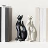 Декоративная фигурка кота для стола, 3D-печатная фигурка, современная геометрическая скульптура, минималистичное искусство, тонкая работа, декор для полки в прихожей, подарок для дома для влюбленных