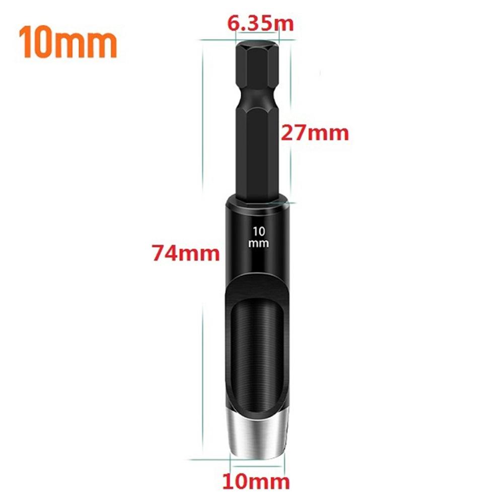 1/5 шт. Кожевенное ремесло Полые пробойники Отверстия Шестигранный хвостовик Адаптер Полый пробойник Для дрели Картон Кожаный ремень Пробивка кожи