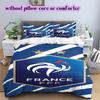 France football soccer Pattern Bedding,Quilt Set Quilt Cover Pillowcase Home Birthday Gift (1*duvet cover+2*pillowcase,without core)