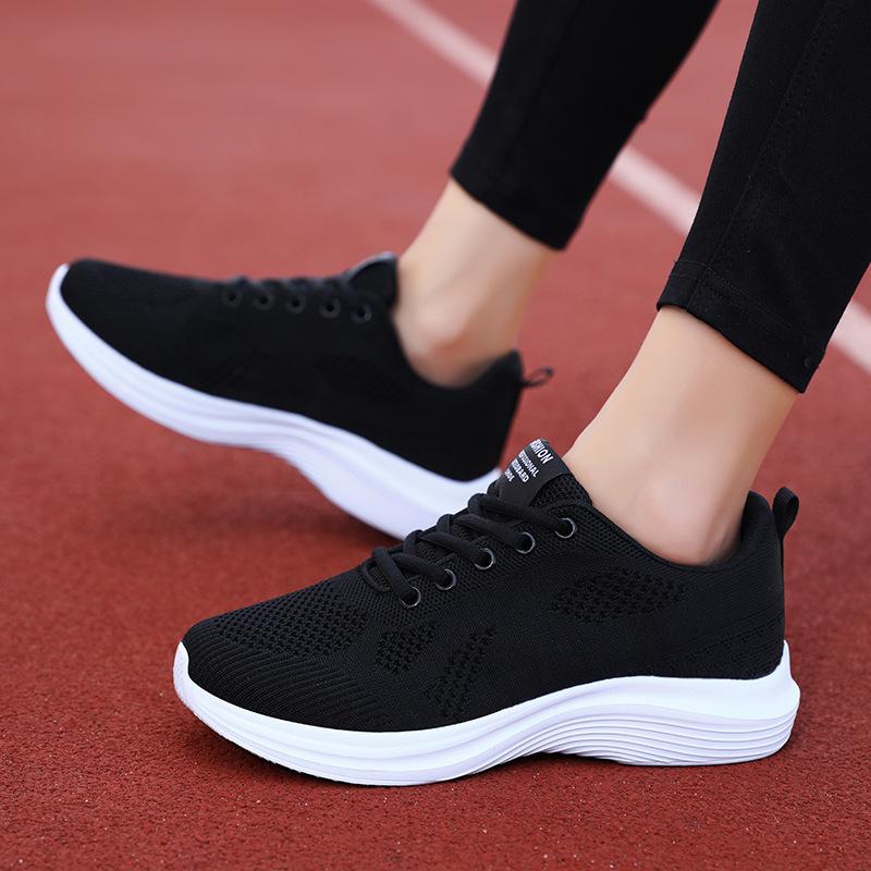 Spring breathable women's running shoes casual shoes female student mesh breathable large size sneakers