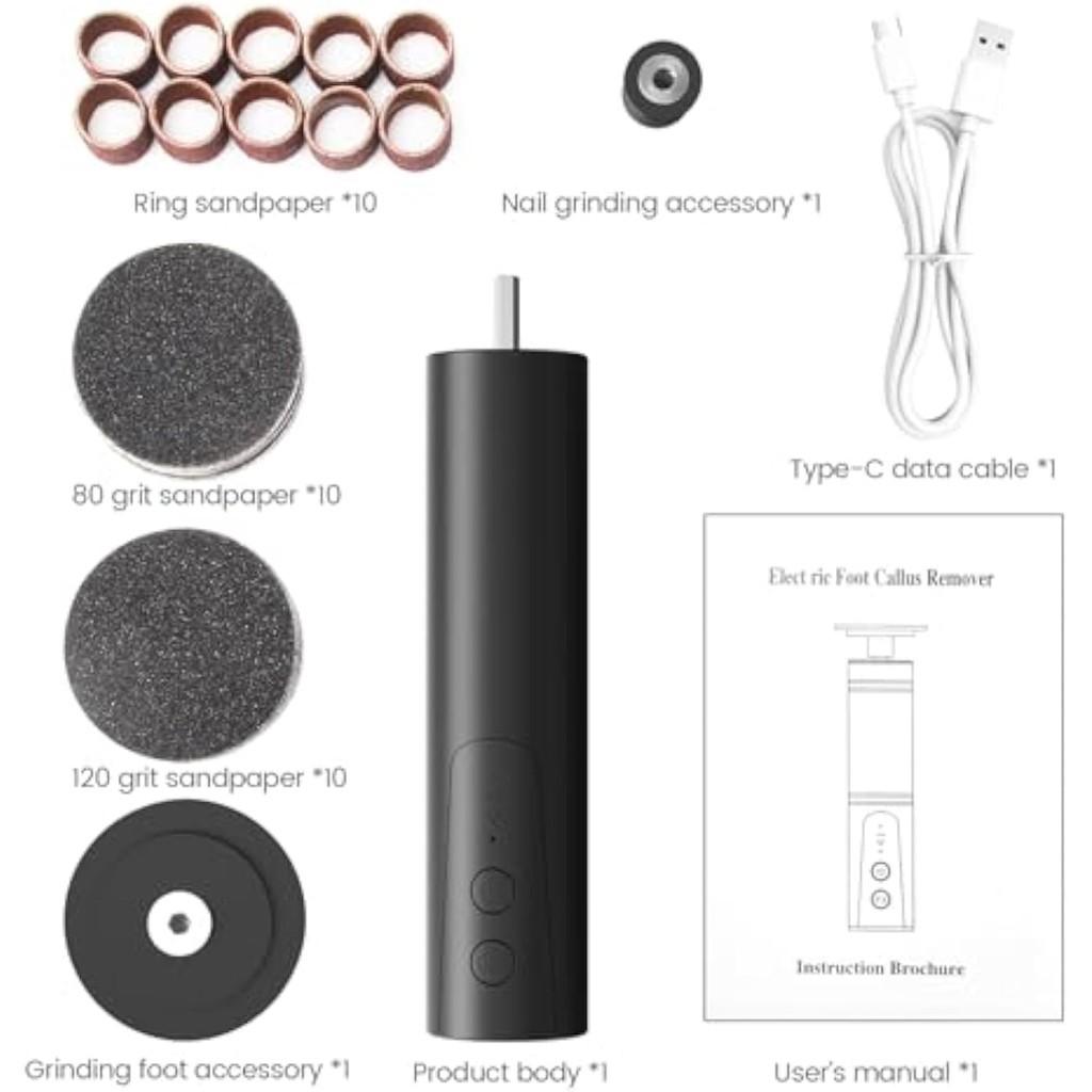 2 в 1 портативный электрический инструмент для удаления мозолей, перезаряжаемый профессиональный шлифовальный станок для ног, сухой омертвевшей кожи, педикюрный инструмент