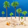 5Pcs Plastic Coconut Palm Tree Miniature Artificial Coconut Micr Landscape Desktop Decoration