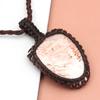 Ожерелье с кулоном из макраме сколецитом, нитью из драгоценных камней, ювелирные изделия ручной работы