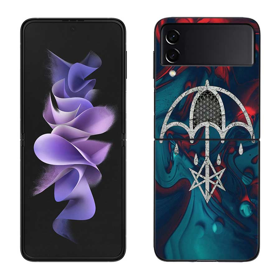 Bring Me The Horizons Phone Case For Samsung Z Flip 7 6 5G Galaxy Z Flip 5 4 3 Black Hard Cell Cover Luxury PC Shell Coque