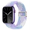 Совместимо с Apple Watch S10, iWatch 11, Xiaomi 9, Huawei; Нейлоновый ремешок с магнитной пряжкой "Радуга".