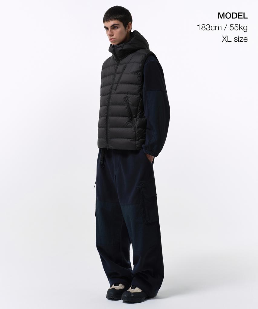 Musinsa Standard [City Leisure] Hooded Light Down Vest [Black]